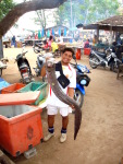 moray eel at the market in Rawai